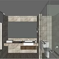 Modern Hotel Room With Twin Beds White Linens Wooden Accents And Seating Area