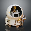 Spherical Hull Underwater Vehicle With Mechanical Components And Wheels For Exploration
