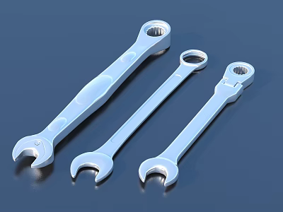 Practical Household Wrenches Set With Different Sizes For Home Repair And Maintenance Tools 3d model