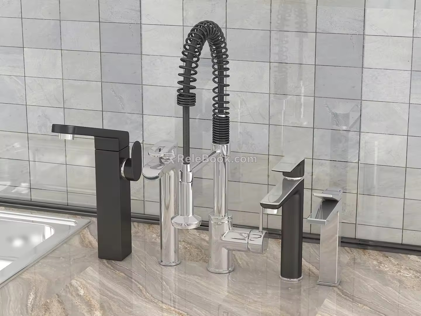 Modern faucet 3d model