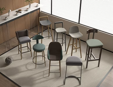 Modern Bar Chair 3d model