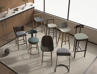 Modern Bar Chair 3d model