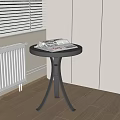 Modern Round Side Table 3d model