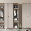 Modern Wardrobe Interior Design With Glass Doors LED Lighting Hanging Rods And Storage Shelves