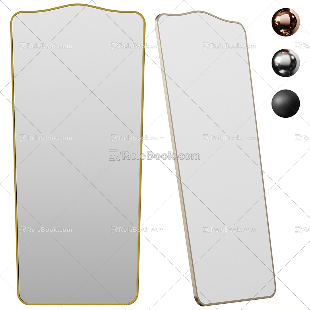 modern floor mirror full-length mirror mirror 3d model