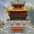 Luan Feng Pavilion Qifeng Pavilion Ancient Loft 3d model
