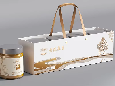 Sesame paste packaging bottle container product hot pot dip bag packaging bag 3d model
