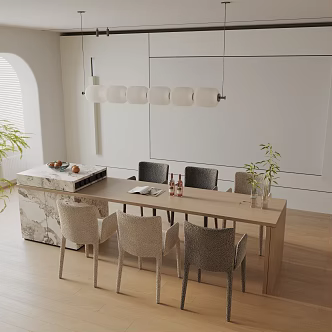 Modern dining table 3d model