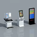 Public Facilities Self Service Kiosks With Touchscreen And Information Display Screens