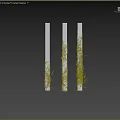Elegant Decorative Ornament Combination With Natural Vine Covered Columns And Silhouette