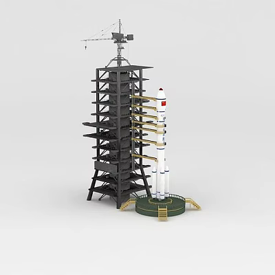Long March rocket 3d model Long March rocket 3d model