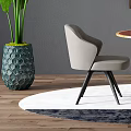 Modern Table and Chair Combination Dining Table and Chair Combination 3d model