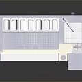 Stainless Steel Food Serving Station With Multiple Compartments And Storage Cabinet