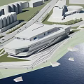 Modern Museum Building With Waterfront Location And Contemporary Architectural Design