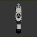 Futuristic Sci-Fi Gun Featuring EFSF Logo Modern Mechanical Details and White Blue Accents