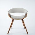 Leisure Chair Single Chair Solid Wood Chair 3d model