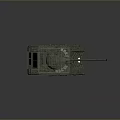 Military Tank Armored Vehicle With Camouflage Net Turret And Long Barrel Design