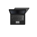 Black Portable Laptop With Modern Screen And Full Size Keyboard