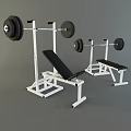 Sturdy Home Gym Fitness Equipment With Barbells Bench Press Racks And Weight Benches