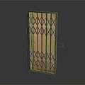 Sturdy Exterior Metal Grille Door With Protective Bars And Secure Design