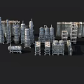 Industrial Equipment With Various Metal Structures And Processing Machinery Components In Industrial Setup