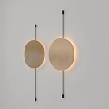 Modern Round Wall Lamps With Beige Shade And Black Frame Emitting Warm Light