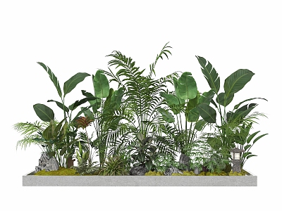 plant pile green plant pile plant shrub green plant combination green belt 3d model