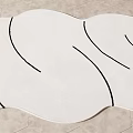 modern shaped carpet shaped irregular carpet 3d model