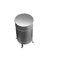 Metallic Silver Cylindrical Building Component With Smooth Finish And Supporting Legs