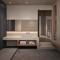 Cozy Hotel Guest Room Interior With Wooden Ceiling Sofa Seating Coffee Table And Soft Lighting