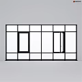 Modern Aluminum Casement Window Design With Black Frame And Glass Panels