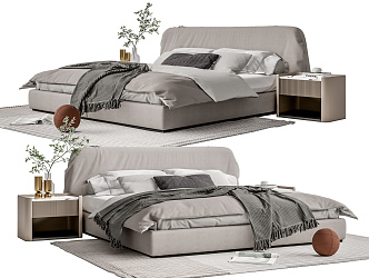 Modern Double Bed 3d model