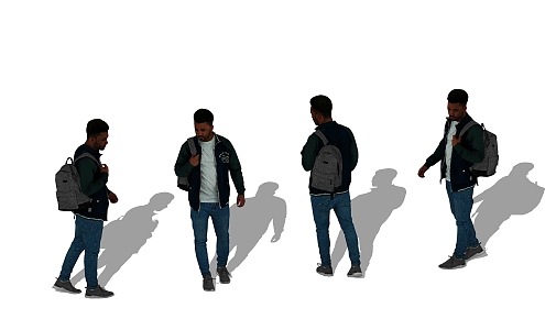 European Men 3D 3d model