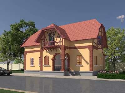 Jane European single-family villa Villa 3d model