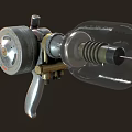 Mechanical Weapon Featuring Transparent Casing Metal Gear Mechanism And Silver Handle