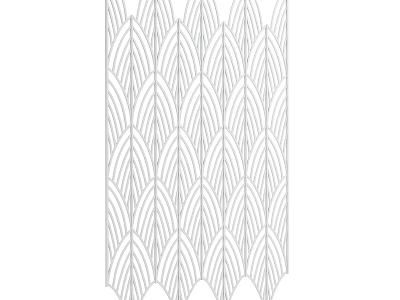 Modern Decorative Partition With Geometric Leaf Pattern For Interior Room Separation 3d model