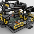 LEGO toy building blocks cableway cable car roller coaster playground scene 3d model