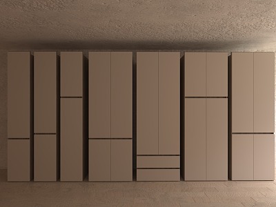 The whole house customized standard unit cabinet 6 sets of hand-free common wardrobe combinations model