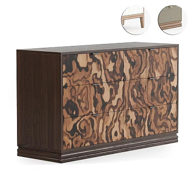 Modern Wooden Entryway Cabinet Sideboard With Drawer Design And Natural Wood Grain 3d model