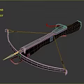 Tactical Metal And Wooden Crossbow With Bow String Arrow On Reflective Surface