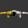 Muscular Armored Character With Yellow Green Armor And Outstretched Arms