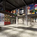 Modern Bar Exterior With Large Glass Windows Warm Lighting And Arch Architecture