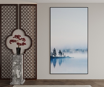 New Chinese Decorative Painting 3d model