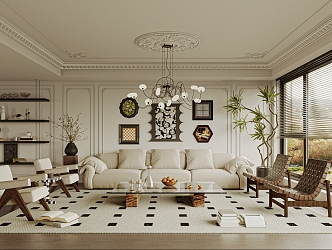 French Living Room 3d model