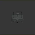 Gray Cargo Bicycle With Open Metal Cart And Single Rear Wheel Design