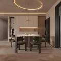 Modern Living Dining Room Interior With Sofa Coffee Table TV Plant And Rug