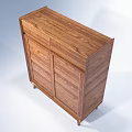 Wooden Shoe Cabinet With Top Drawer And Double Doors For Home Storage Organization