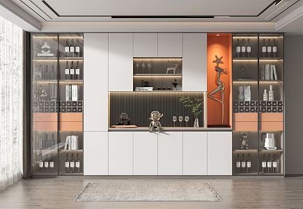 Modern Wine Cabinet 3d model