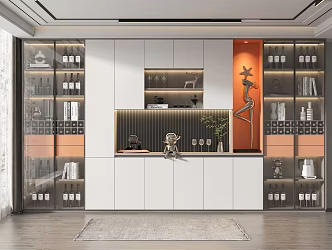 Modern Wine Cabinet 3d model