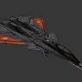 Modern Fighter Jet With Sleek Design Gray Body Orange Wings And Transparent Cockpit